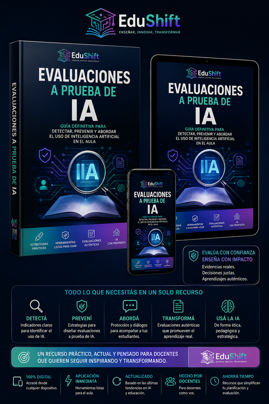 Sistema Completo Evaluar a Prueba de IA | Ebook + 3 Bonos para Docentes
